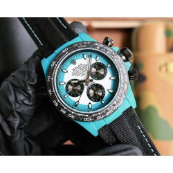 Rolex-Daytona Diw 40mm Carbon/NY Blue/White Dial TWF DD4801