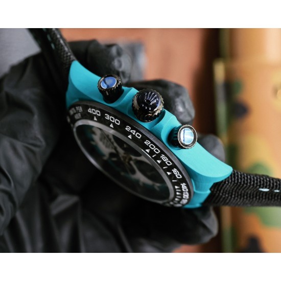 Rolex-Daytona Diw 40mm Carbon/NY Blue/White Dial TWF DD4801