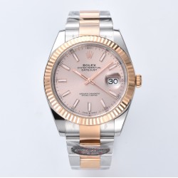 Rolex-Datejust 126331 41mm Oys RG/SS Champagne/Stk Clean SH3235