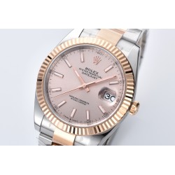 Rolex-Datejust 126331 41mm Oys RG/SS Champagne/Stk Clean SH3235