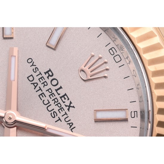 Rolex-Datejust 126331 41mm Oys RG/SS Champagne/Stk Clean SH3235