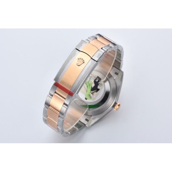 Rolex-Datejust 126331 41mm Oys RG/SS Champagne/Stk Clean SH3235