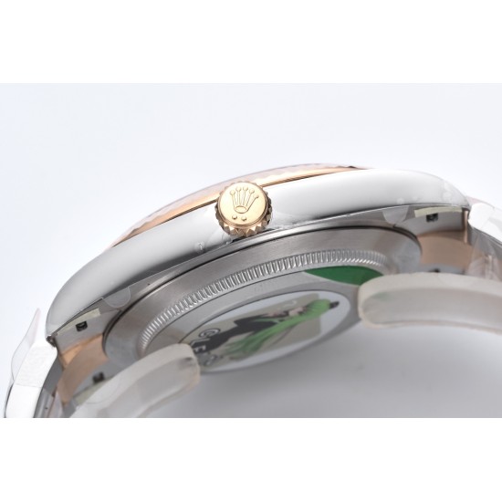 Rolex-Datejust 126331 41mm Oys RG/SS Champagne/Stk Clean SH3235