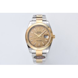 Rolex-Datejust 126333 41mm Oys YG/SS Gold Texetured Dial Clean VR3235