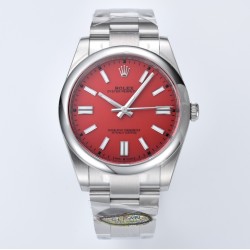 Rolex-Oyster Perpetual 124300 41mm SS/SS Red/Stk Clean VR3230