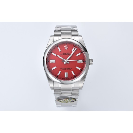 Rolex-Oyster Perpetual 124300 41mm SS/SS Red/Stk Clean VR3230