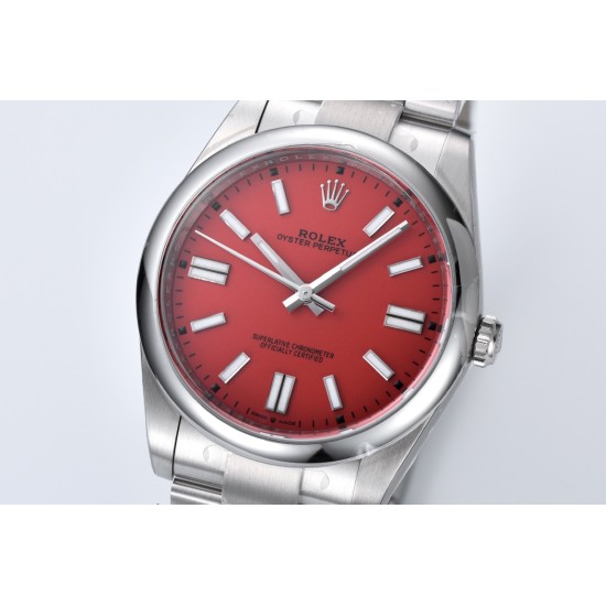 Rolex-Oyster Perpetual 124300 41mm SS/SS Red/Stk Clean VR3230