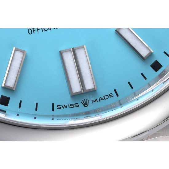 Rolex-Oyster Perpetual 124300 41mm SS/SS Tiffany Blue Dial Clean VR3230