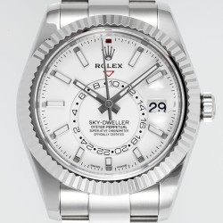 Rolex-SkyDweller 326934 42mm Oys SS/SS White Dial ZF A2824