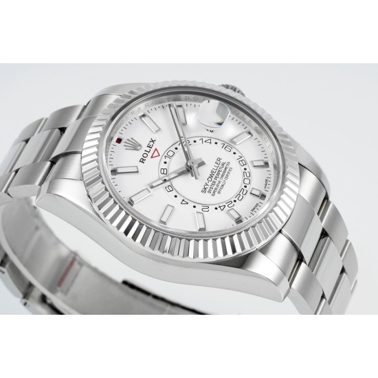 Rolex-SkyDweller 326934 42mm Oys SS/SS White Dial ZF A2824