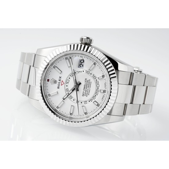 Rolex-SkyDweller 326934 42mm Oys SS/SS White Dial ZF A2824