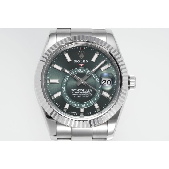 Rolex-SkyDweller 326934 42mm Oys SS/SS Green Dial ZF A2824