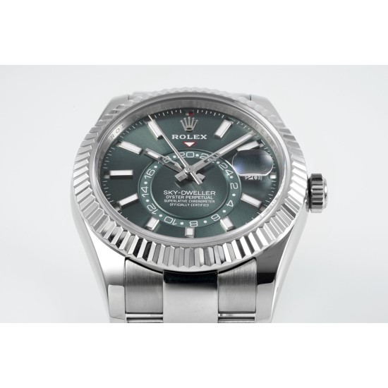 Rolex-SkyDweller 326934 42mm Oys SS/SS Green Dial ZF A2824