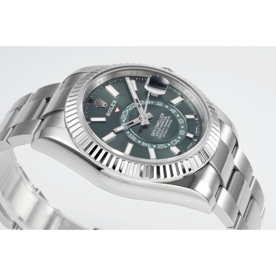 Rolex-SkyDweller 326934 42mm Oys SS/SS Green Dial ZF A2824