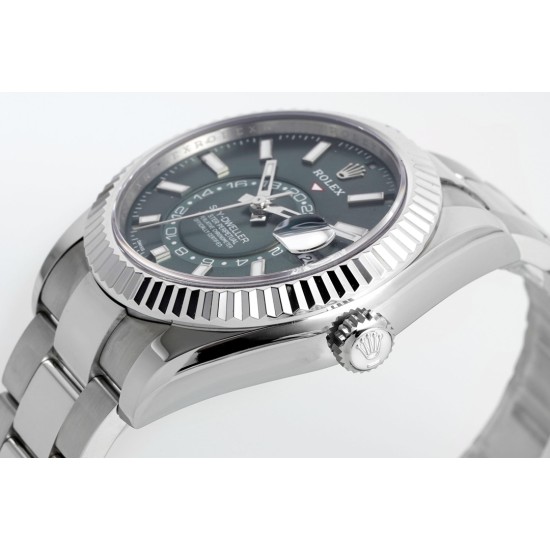 Rolex-SkyDweller 326934 42mm Oys SS/SS Green Dial ZF A2824