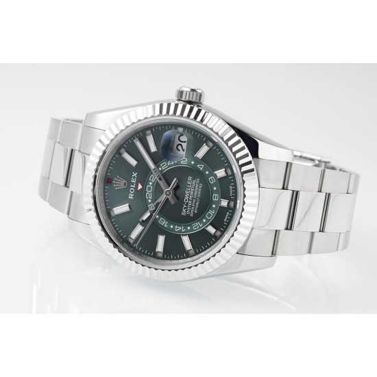 Rolex-SkyDweller 326934 42mm Oys SS/SS Green Dial ZF A2824