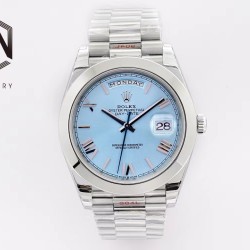 Rolex-DayDate 40mm SS/SS Blue/Rmn EWF A2836