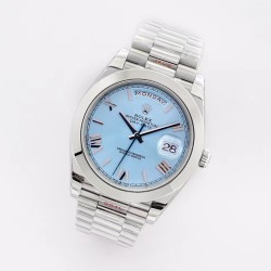 Rolex-DayDate 40mm SS/SS Blue/Rmn EWF A2836