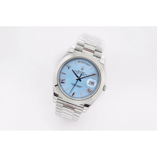 Rolex-DayDate 40mm SS/SS Blue/Rmn EWF A2836