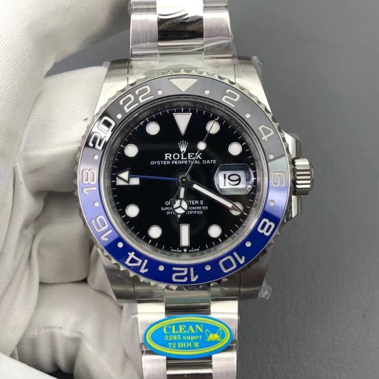 Rolex-GMT Master II 126710 Batman Oys 40mm SS/SS Black Clean DD3285 Super Clone