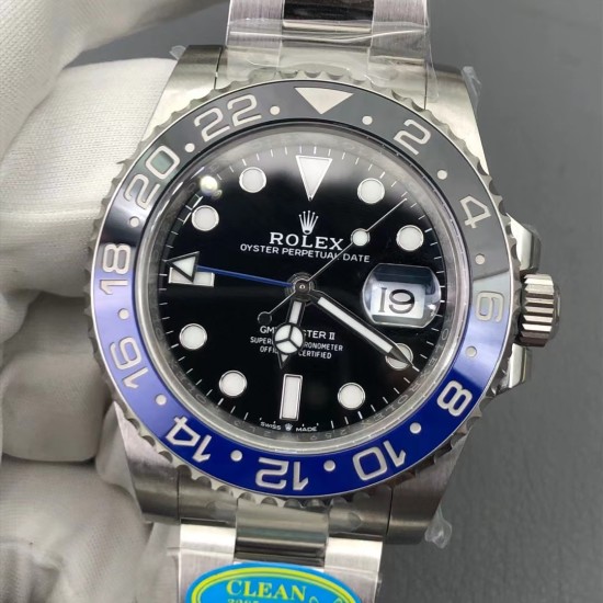 Rolex-GMT Master II 126710 Batman Oys 40mm SS/SS Black Clean DD3285 Super Clone