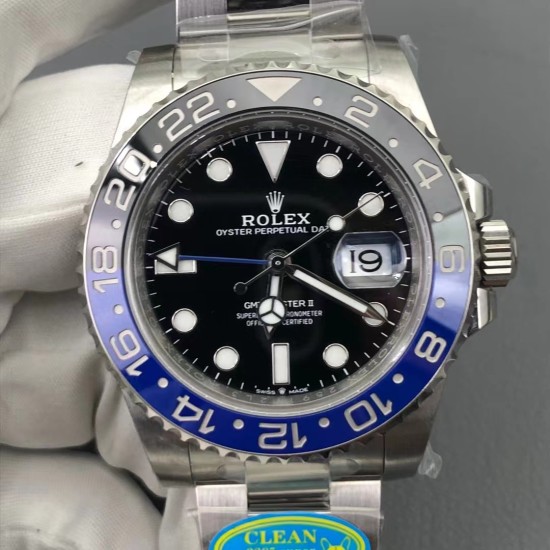 Rolex-GMT Master II 126710 Batman Oys 40mm SS/SS Black Clean DD3285 Super Clone