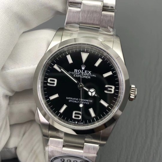 Rolex-Explorer I 124270 36mm SS/SS Black Dial Clean VR3230