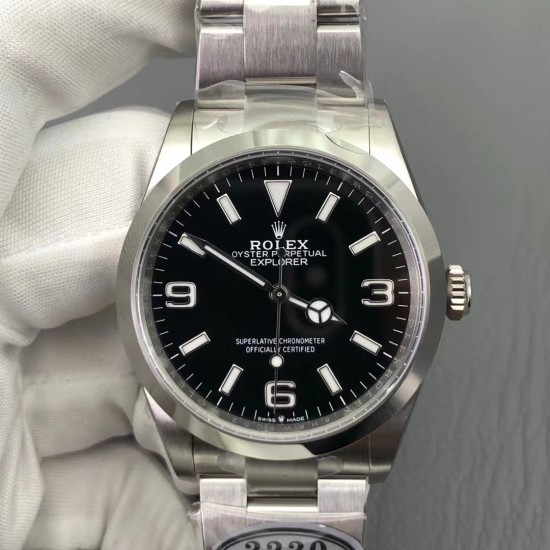 Rolex-Explorer I 124270 36mm SS/SS Black Dial Clean VR3230