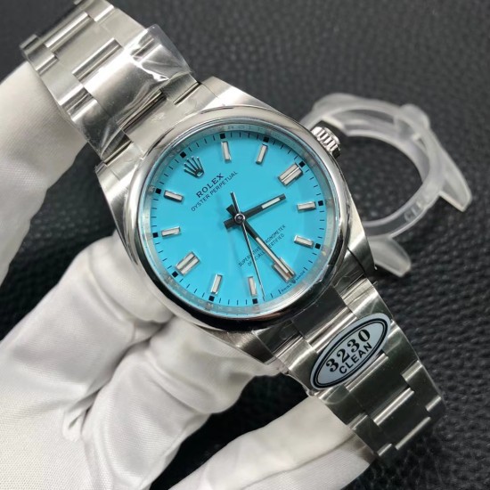 Rolex-Oyster Perpetual 126000 36mm SS/SS Tiffany Blue Dial Clean VR3230