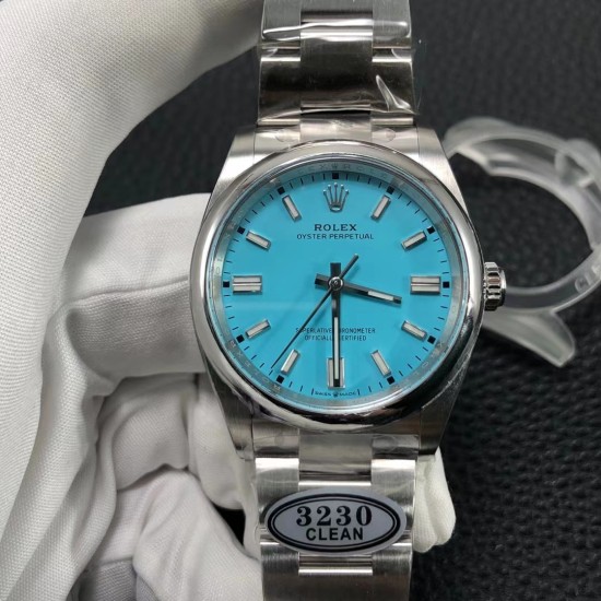 Rolex-Oyster Perpetual 126000 36mm SS/SS Tiffany Blue Dial Clean VR3230