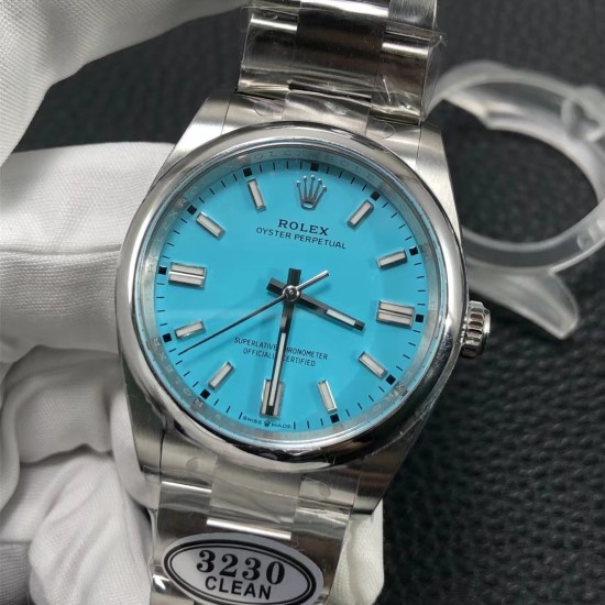 Rolex-Oyster Perpetual 126000 36mm SS/SS Tiffany Blue Dial Clean VR3230
