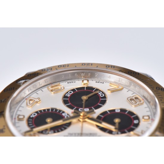 Rolex-Daytona 116523 40MM YG/SS White/Blk Clean DD4130