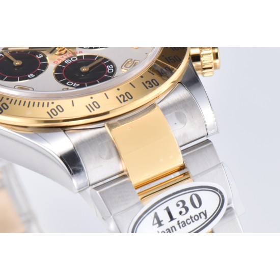 Rolex-Daytona 116523 40MM YG/SS White/Blk Clean DD4130