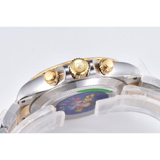 Rolex-Daytona 116523 40MM YG/SS White/Blk Clean DD4130