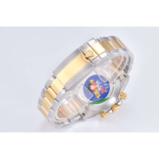 Rolex-Daytona 116523 40MM YG/SS White/Blk Clean DD4130