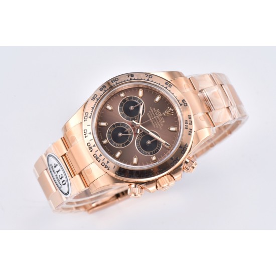 Rolex-Daytona 116505 40mm RG/RG Brown/Stk Clean DD4130