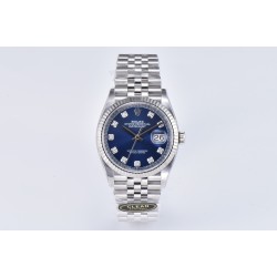 Rolex-Datejust 126234 36mm Jub SS/SS Blue/Mois Clean VR3235