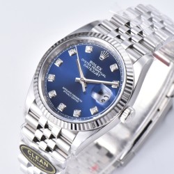 Rolex-Datejust 126234 36mm Jub SS/SS Blue/Mois Clean VR3235