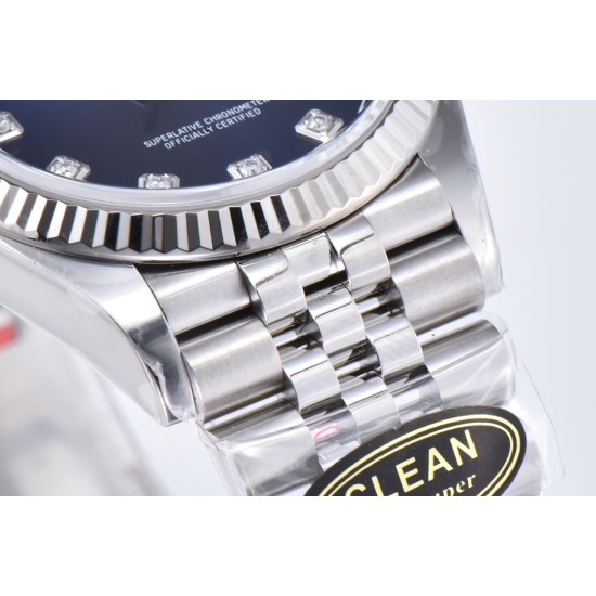 Rolex-Datejust 126234 36mm Jub SS/SS Blue/Mois Clean VR3235