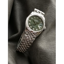 Rolex-Datejust 126234 36mm Jub SS/SS Palm Motif Green/Dia VSF VS3235