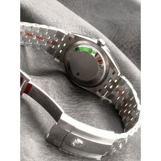 Rolex-Datejust 126234 36mm Jub SS/SS Palm Motif Green/Dia VSF VS3235