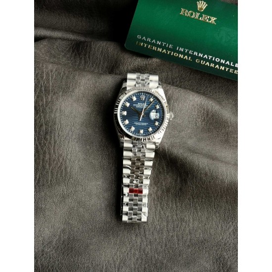 Rolex-Datejust 126234 36mm Jub SS/SS Blue Textured Dial VSF VS3235