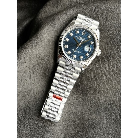 Rolex-Datejust 126234 36mm Jub SS/SS Blue Textured Dial VSF VS3235