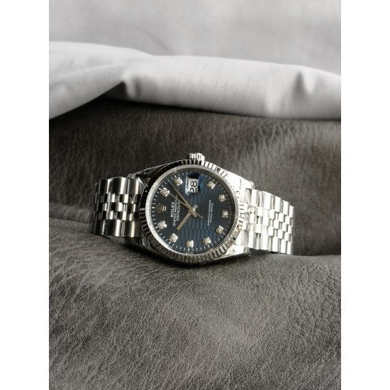 Rolex-Datejust 126234 36mm Jub SS/SS Blue Textured Dial VSF VS3235