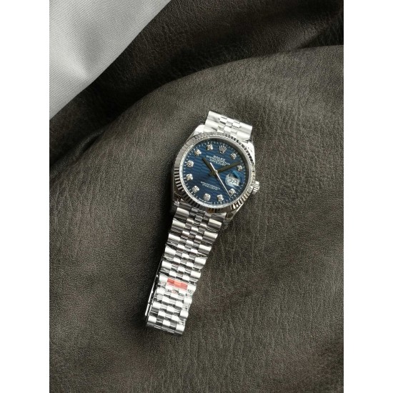Rolex-Datejust 126234 36mm Jub SS/SS Blue Textured Dial VSF VS3235