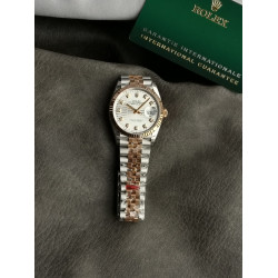 Rolex-Datejust 126231 36mm Jub RG/SS Textured Silver/Dia VSF VS3235