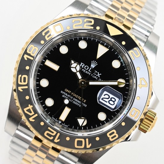 Rolex-GMT Master II 126713 Jub 40mm YG/SS Black Dial EWEF V2 SH3285