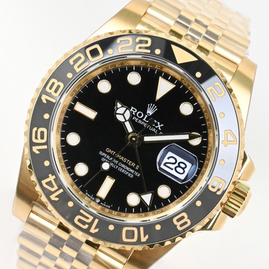 Rolex-GMT Master II 126718 Jub 40mm YG/YG Black Dial EWEF V2 SH3285