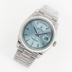 Rolex-DayDate 128236 36mm SS/SS Ice Blue/Dia EWF V2 A2836(Gain Weight)