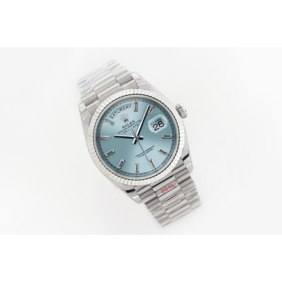 Rolex-DayDate 128236 36mm SS/SS Ice Blue/Dia EWF V2 A2836(Gain Weight)